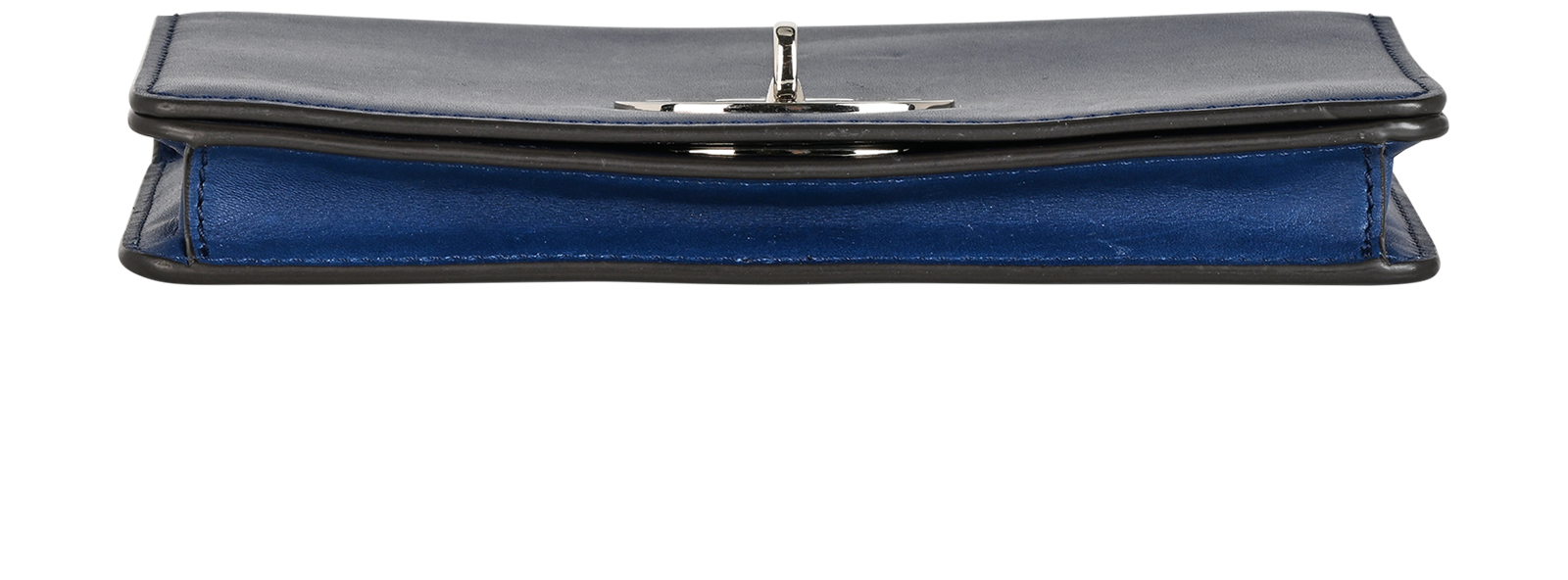 Bayswater Wallet On Chain, &pound;295, Handbags, Blue, Leather, Top view